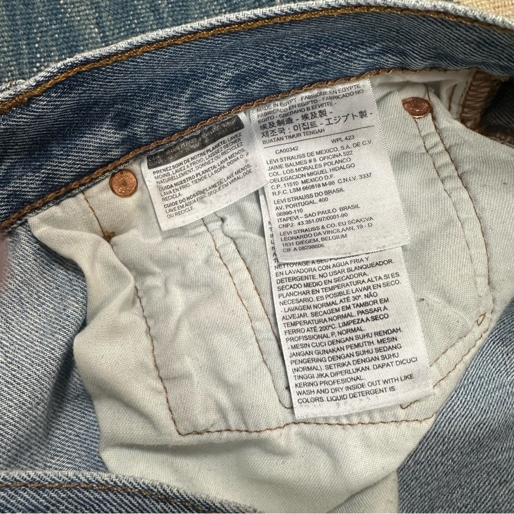 Y2K Vintage Levi's 501 Jeans Straight Fit Medium Wash 36w 34l Skater Baggy - Picture 10 of 16